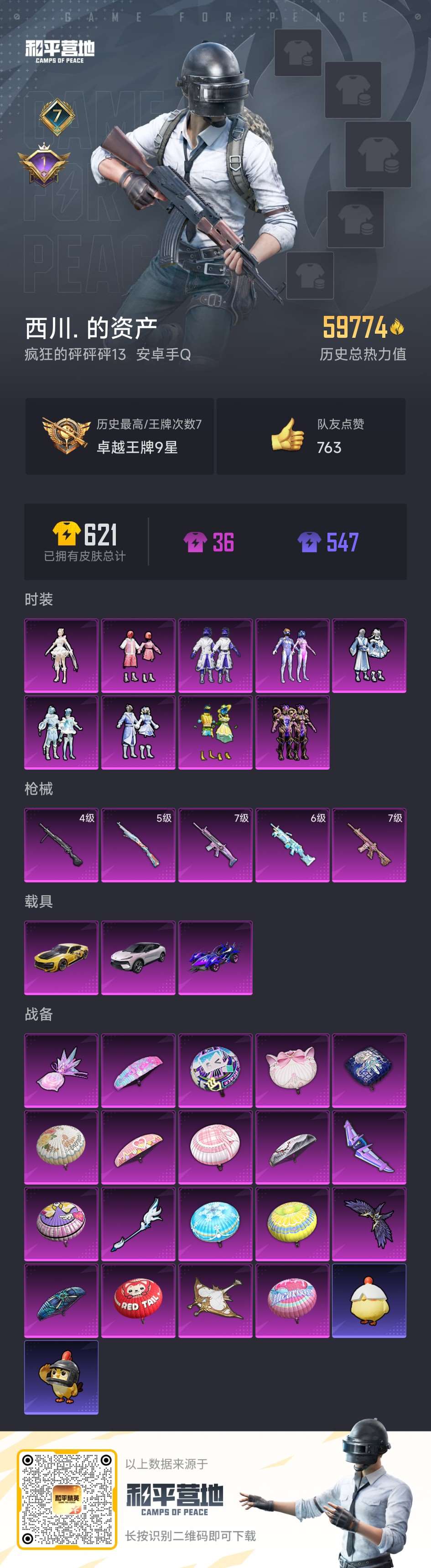 HPQM3437923和平精英账号详情图2