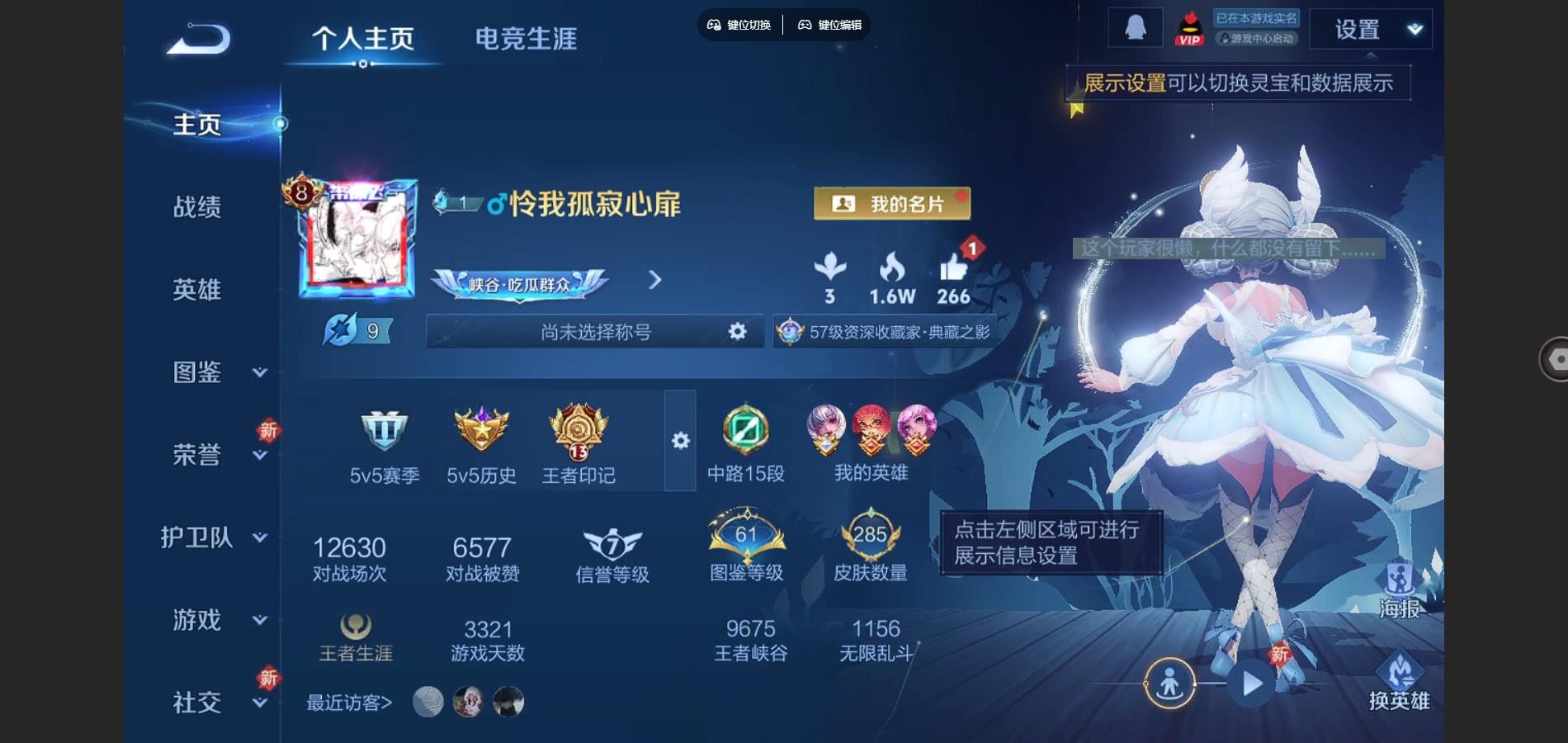 王者荣耀账号安卓QQ神威 至尊宝 梅西 武圣 零号赤焰 武陵仙君  安卓Q-V8-285皮肤1典藏1珍品传说12传说-(