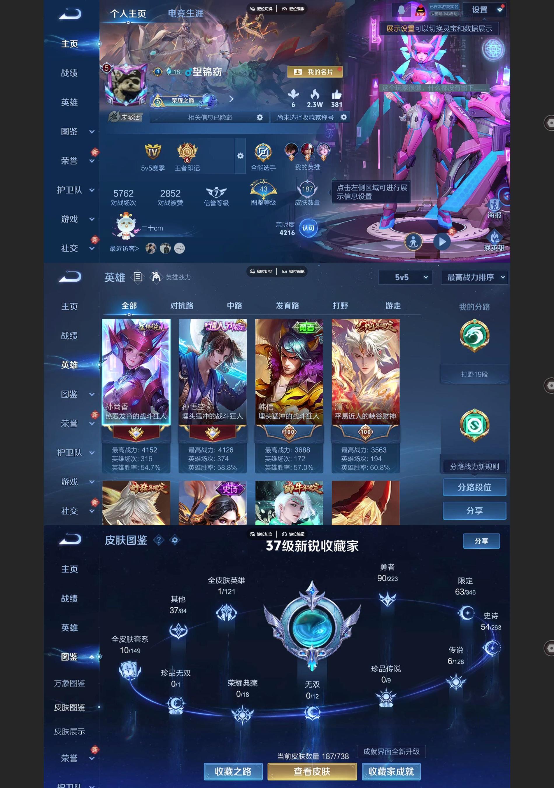 WZQM3398066王者荣耀账号详情图2