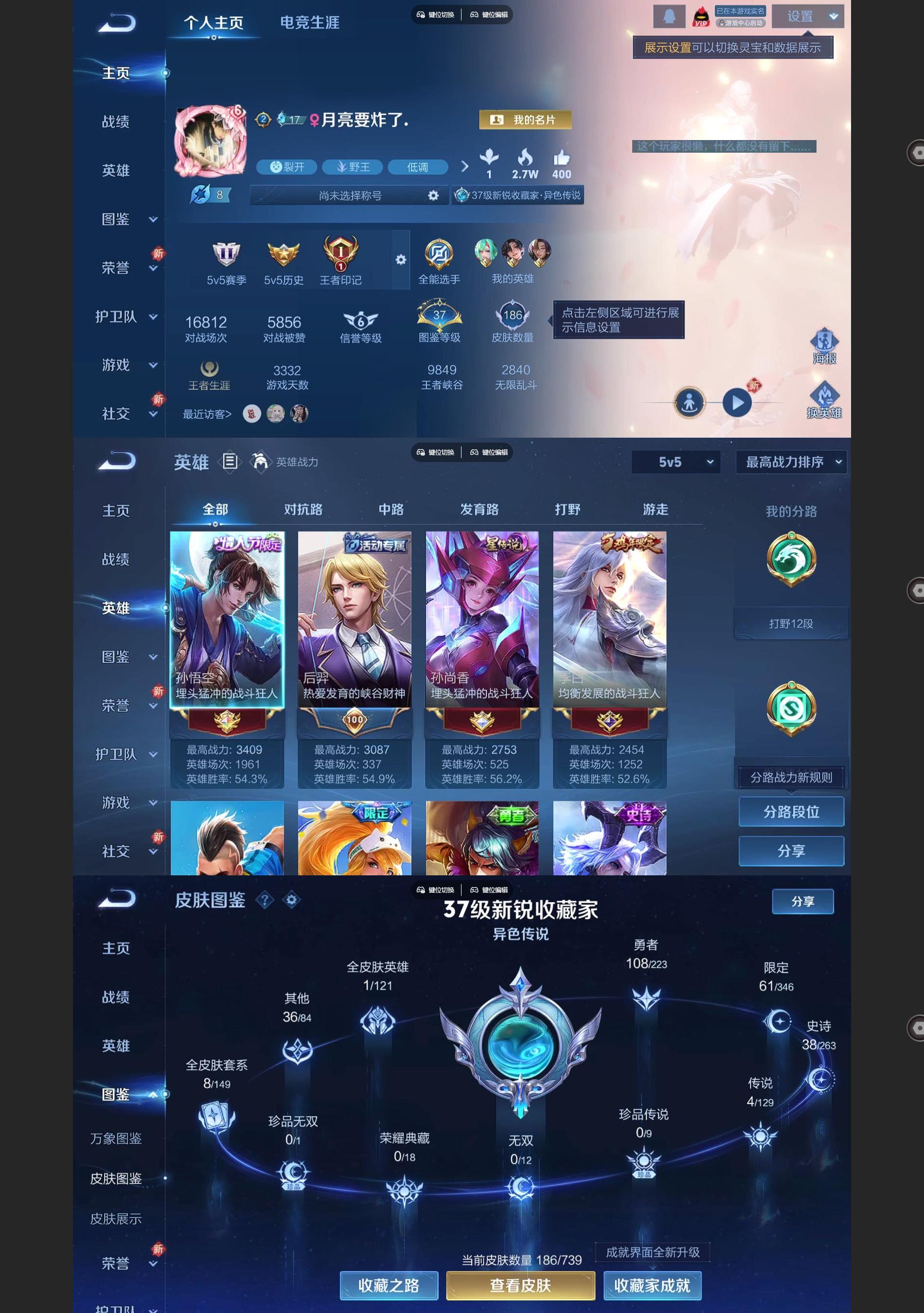 WZQM3408051王者荣耀账号详情图2