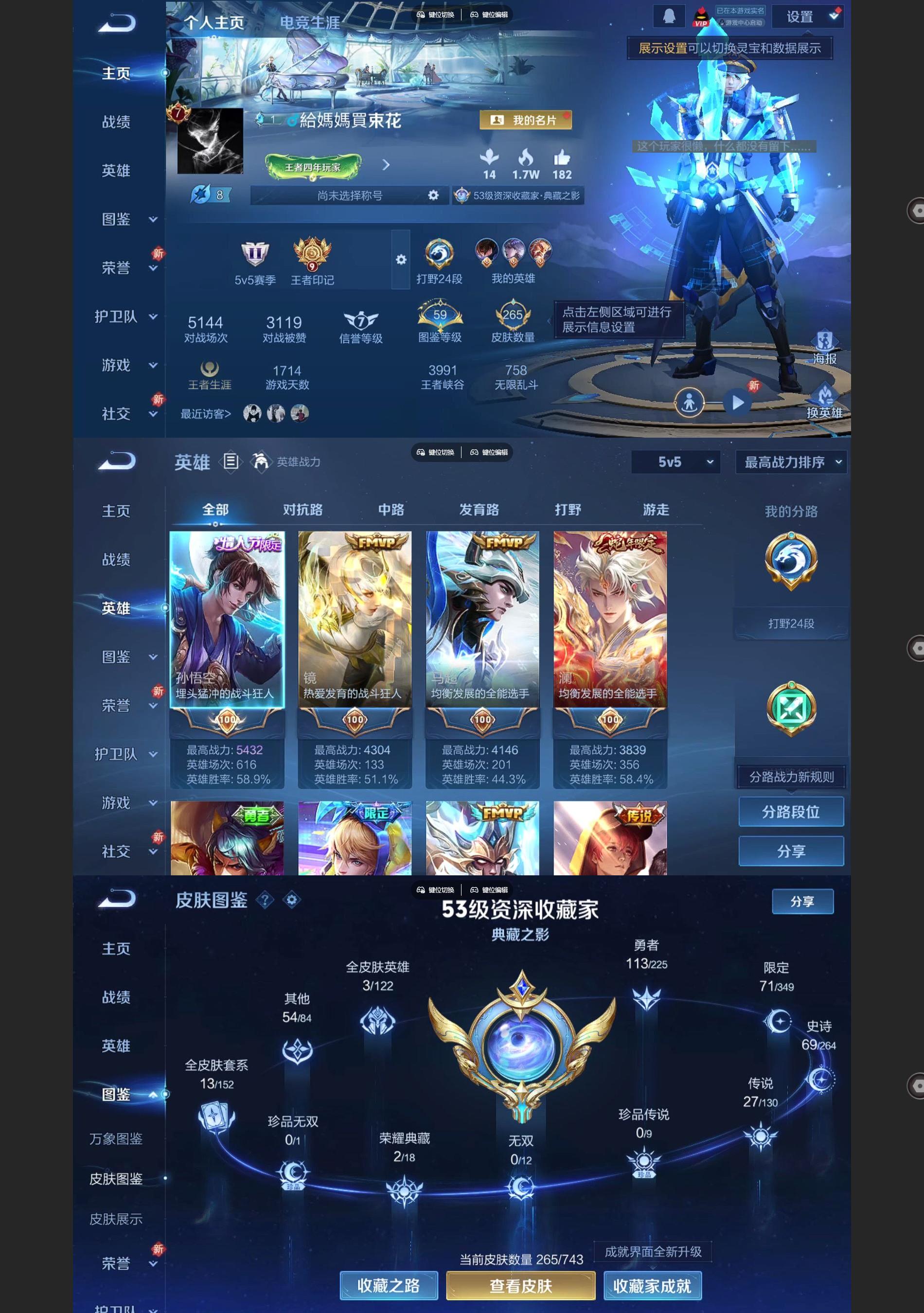 WZQM3399005王者荣耀账号详情图2