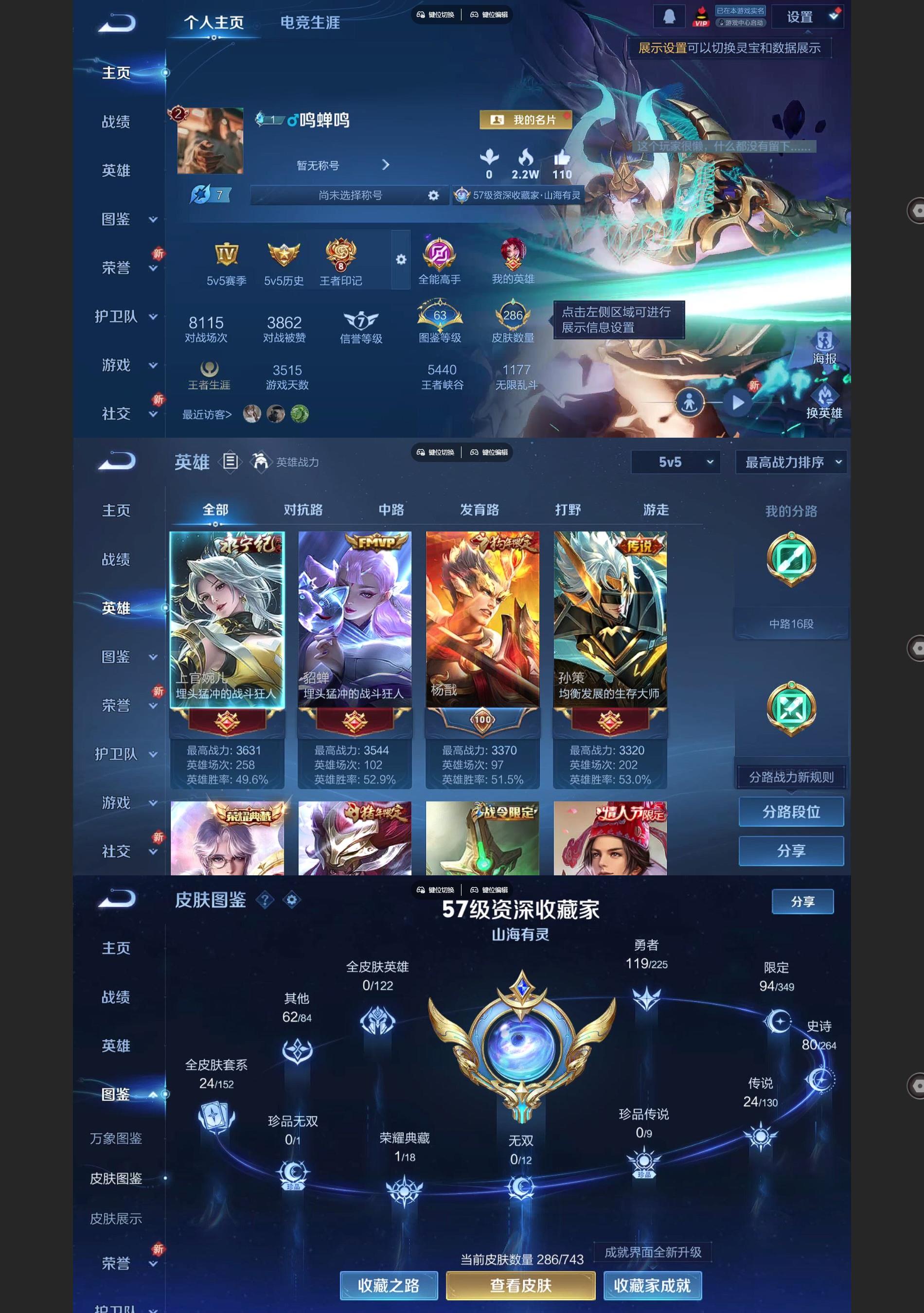 WZQM3356553王者荣耀账号详情图2