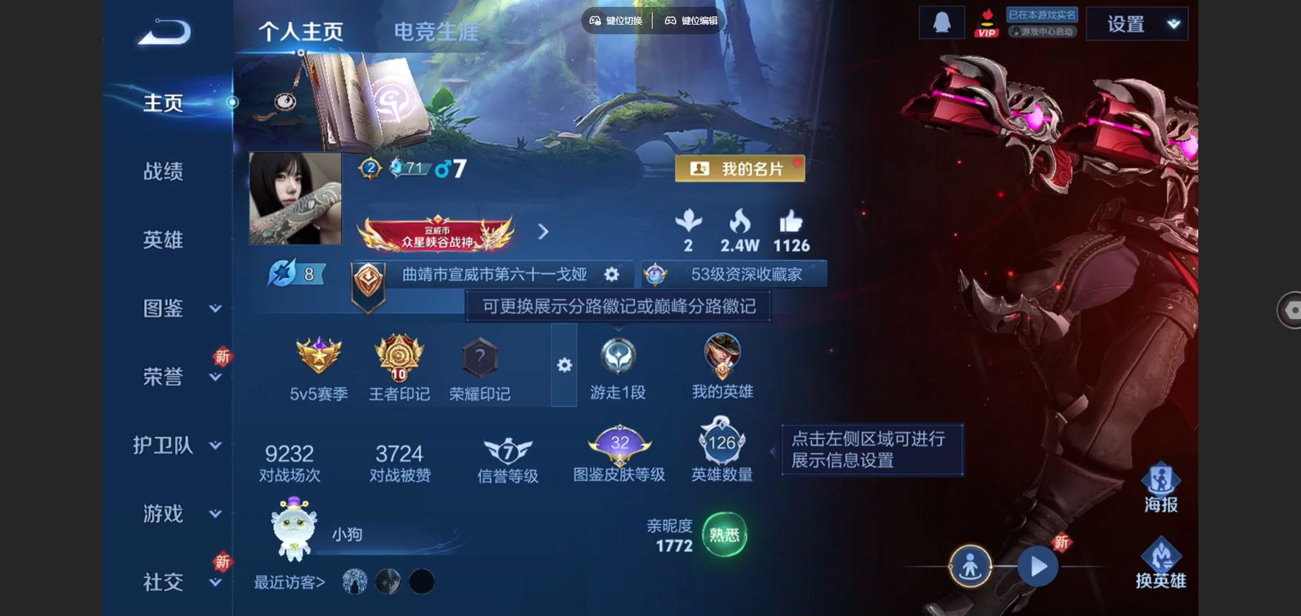 王者荣耀账号苹果QQ凤求凰 至尊宝 白虎志 逐花归海 山海苍雷引 苹果Q-V7-265皮肤1典藏11传说1星元-(可二次