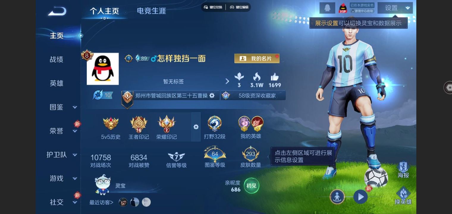 王者荣耀账号苹果QQ赤影疾锋 朽木白哉  梅西 落雪白狼 万灵伏威 鹤羽星尊 启明星使 武陵仙君 苹果Q-V8-293皮