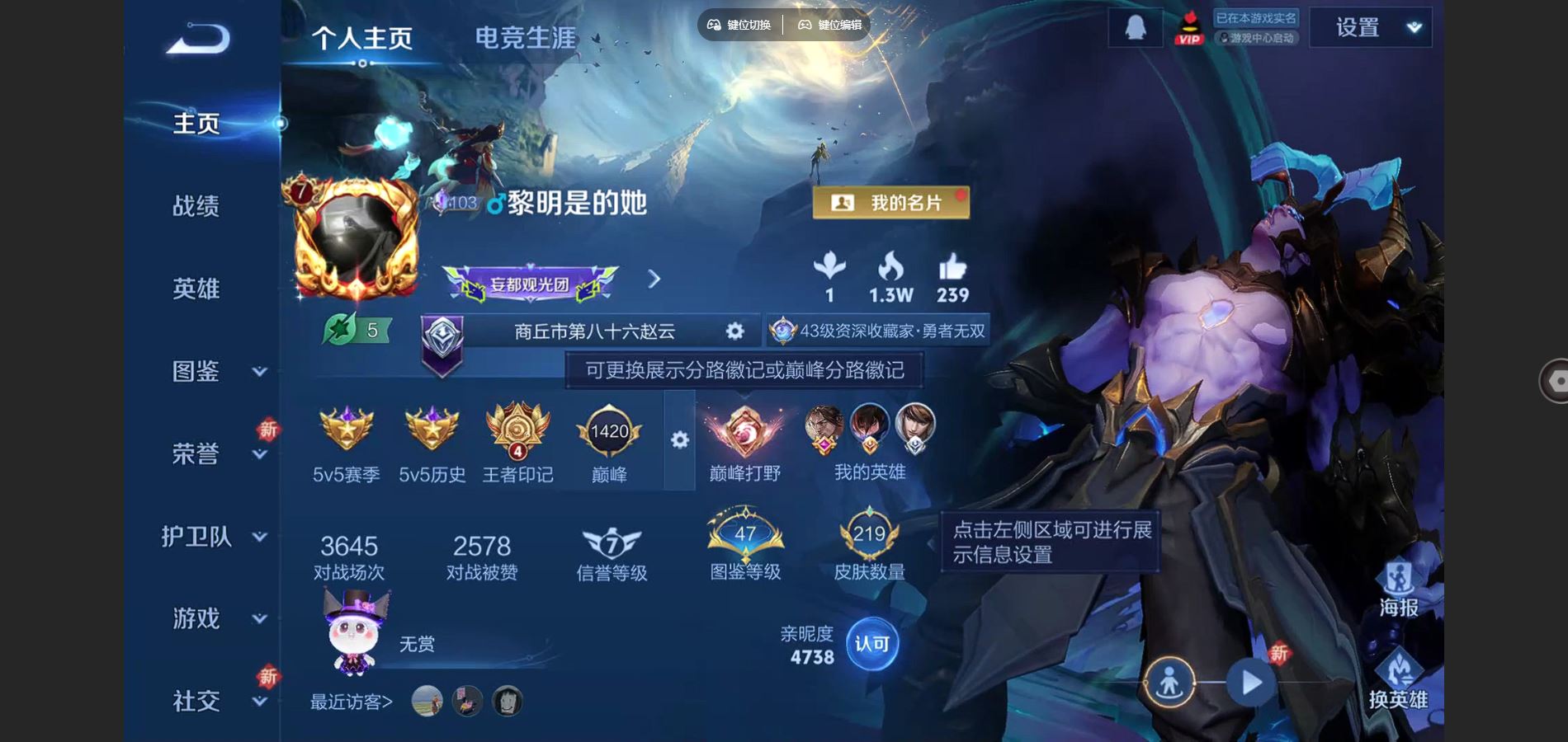 王者荣耀账号安卓QQV7-219皮肤1典藏1珍品传说10传说1星元56史诗59限定- 1126紫星币 
【典藏】 神鉴启