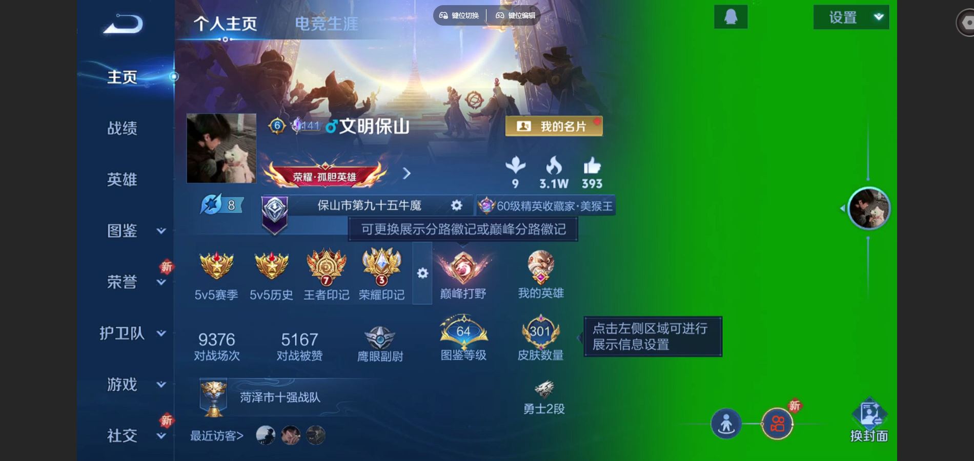 王者荣耀账号安卓QQV7-301皮肤1典藏11传说1星元82史诗87限定-2353紫星币 
【全皮英雄】 影全皮 
【典