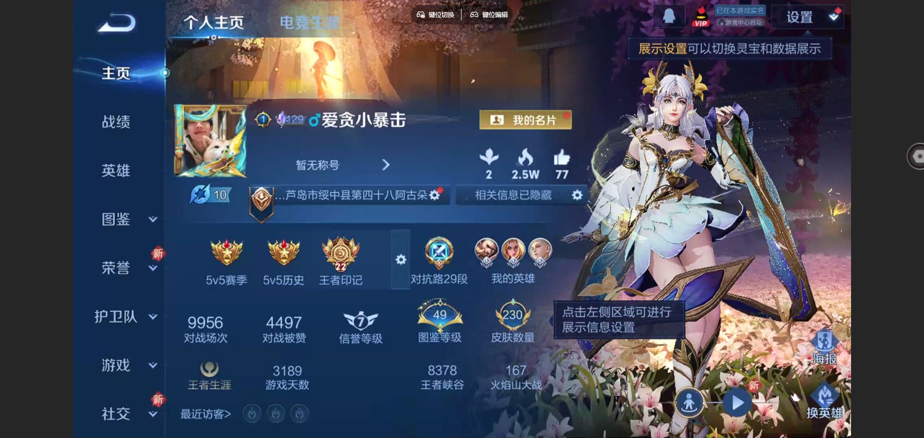 王者荣耀账号安卓QQV7-230皮肤1典藏1珍品传说5传说63史诗81限定-870紫星币 
【典藏】 武则天 
【珍品传