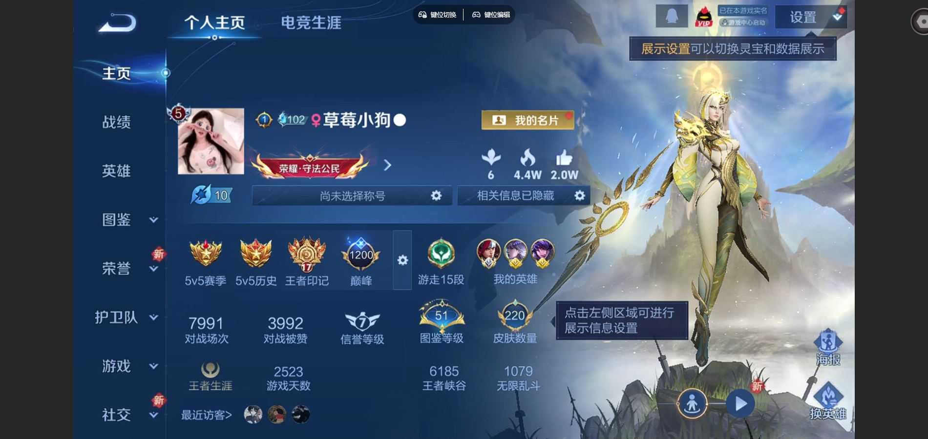 王者荣耀账号安卓QQ126英雄-220皮肤-小国 1.4w韩信 2金标 1.1w马超 万战镜 V8-220皮肤1典藏20