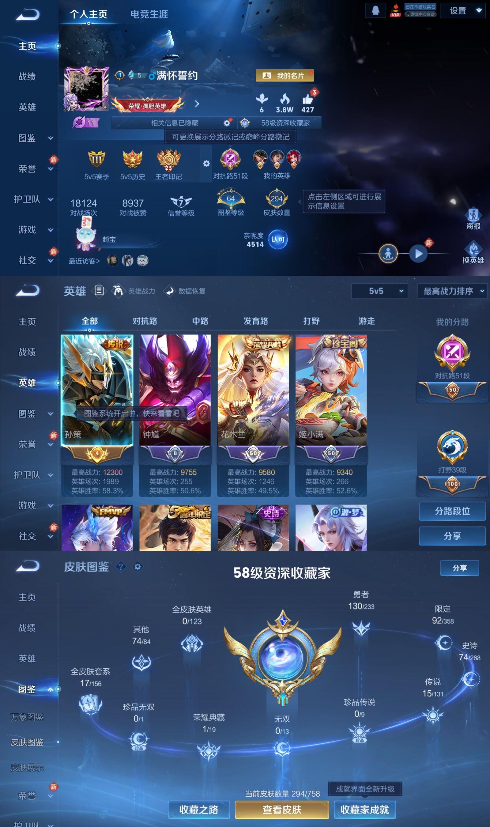 WZQM494227王者荣耀账号详情图2