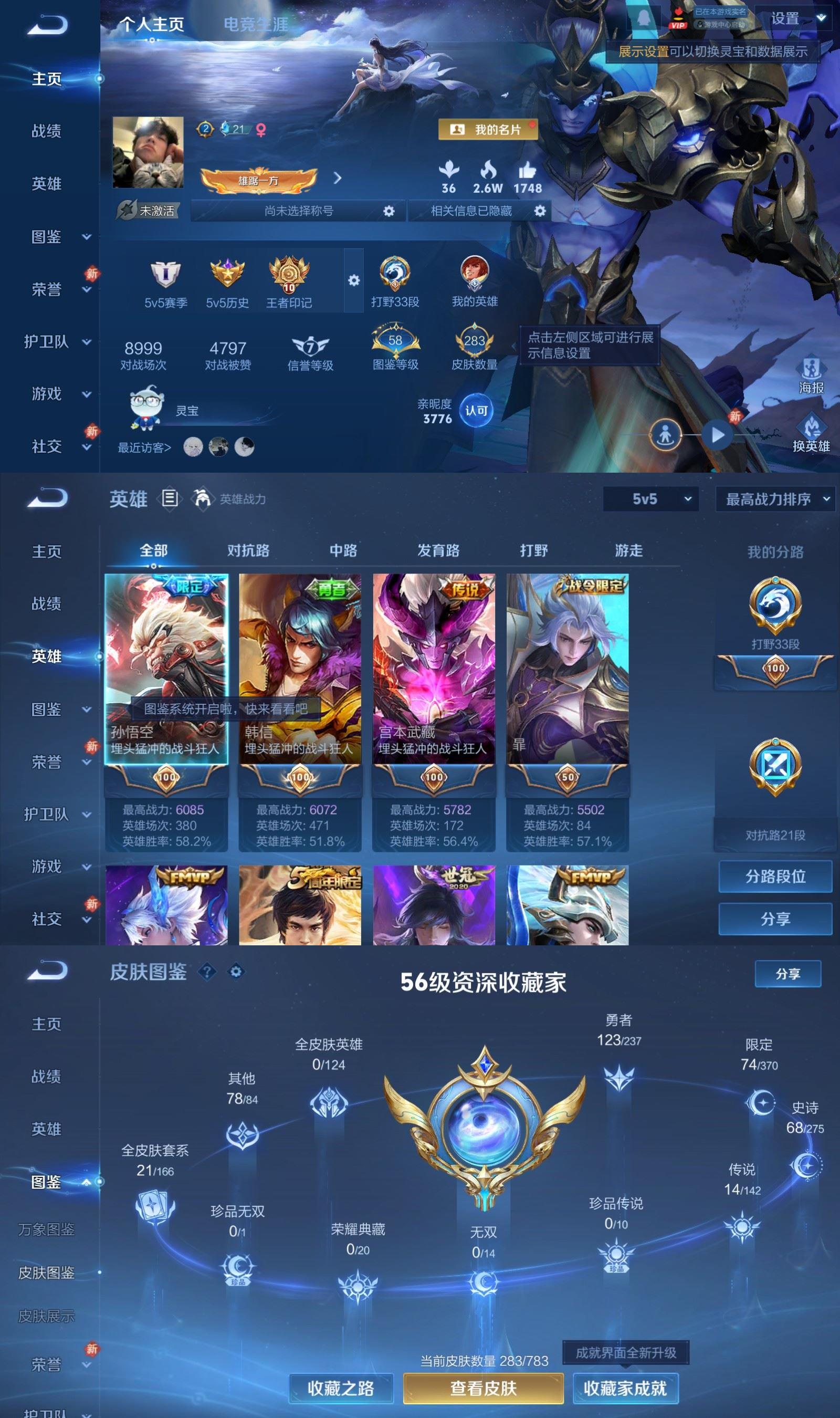 WZQM4213893王者荣耀账号详情图2