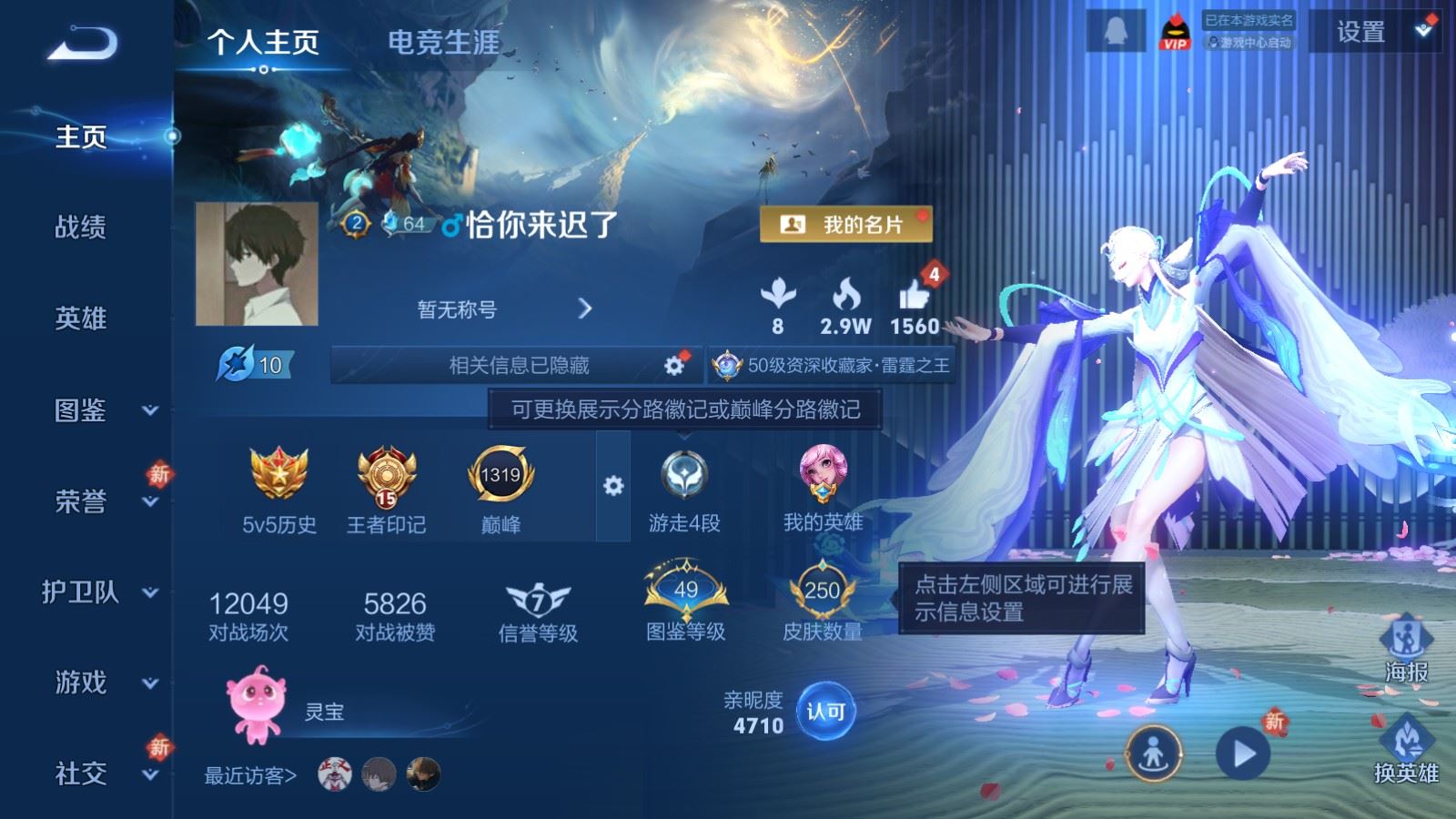 王者荣耀账号安卓QQV7-250皮肤1典藏1珍品传说9传说1星元64史诗74限定-9547紫星币 
【全皮英雄】 司空震