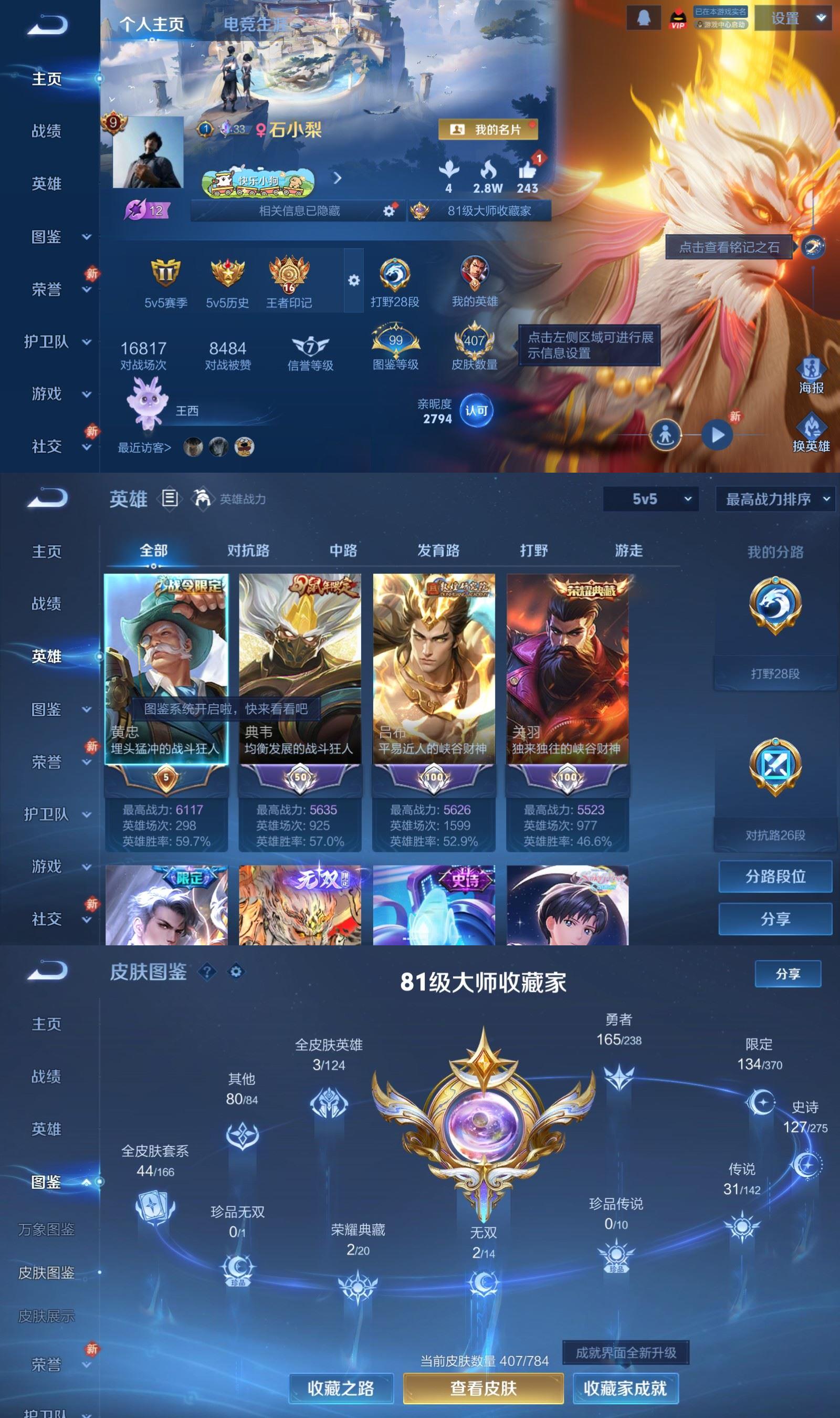 WZCMW4343232王者荣耀账号详情图1