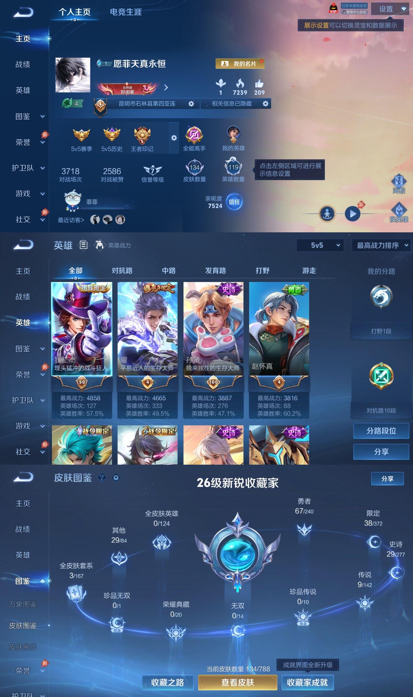 WZCMW4300753王者荣耀账号详情图1