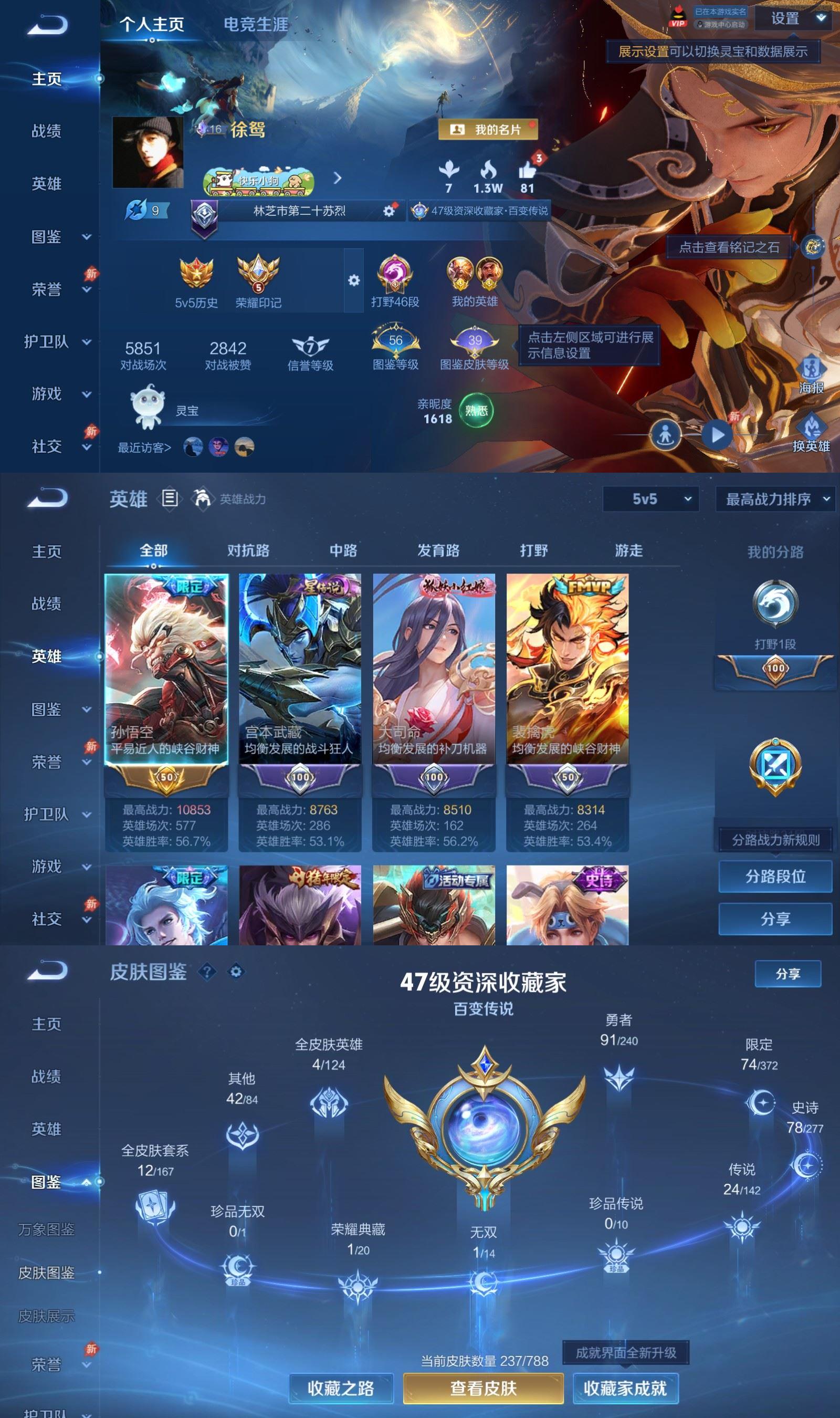 WZQM4304001王者荣耀账号详情图2