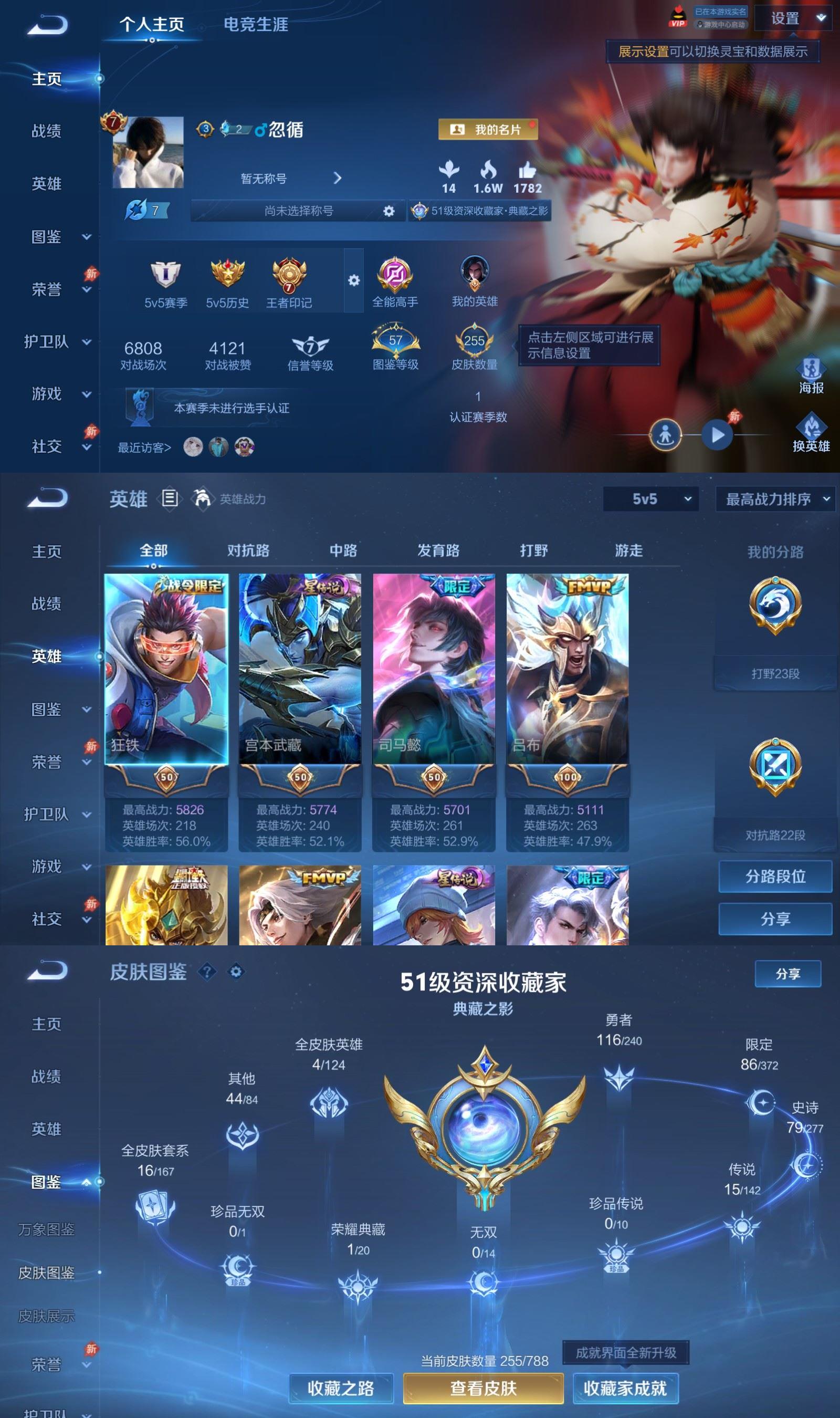 WZQM4307104王者荣耀账号详情图2