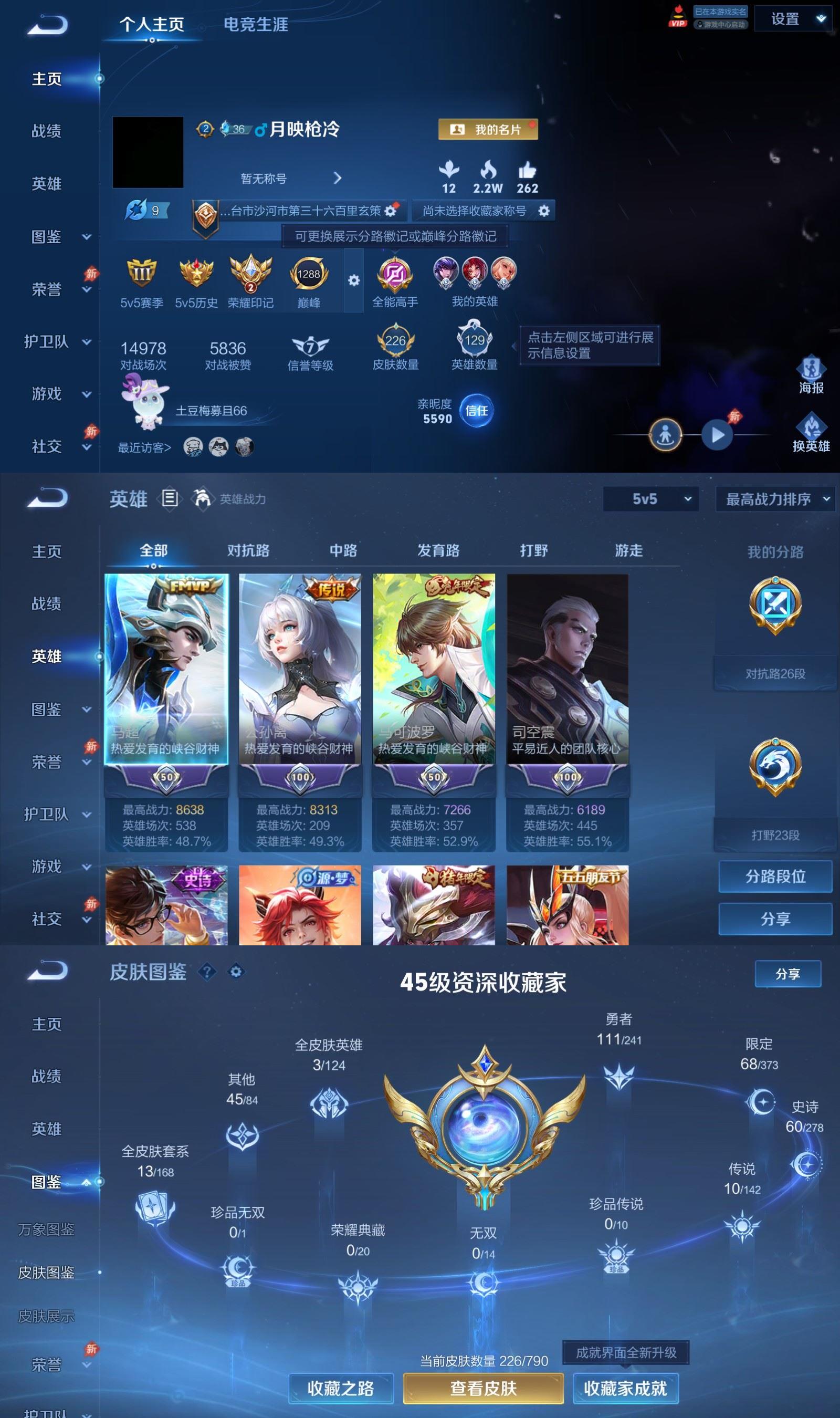 WZCMW4370092王者荣耀账号详情图1